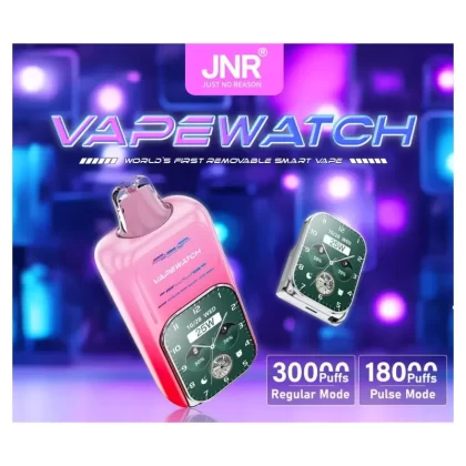 JNR Vape Watch 30000 Puffs | 2% strength, 19mL, dual mesh, 1000mAh, smart, quick charge - Aiviouvapes