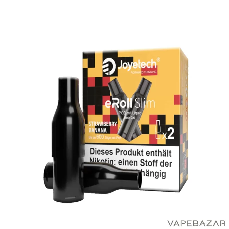 Joyetech eRoll Slim Prefilled Pod – Strawberry Banana (2er Pack) - Joyetech / 20mg/ml / 2ml / ca. 600 / Glycerin / Aromen / Propylenglykol / Nikotin / Nein / Banane / Erdbeere - Image 3