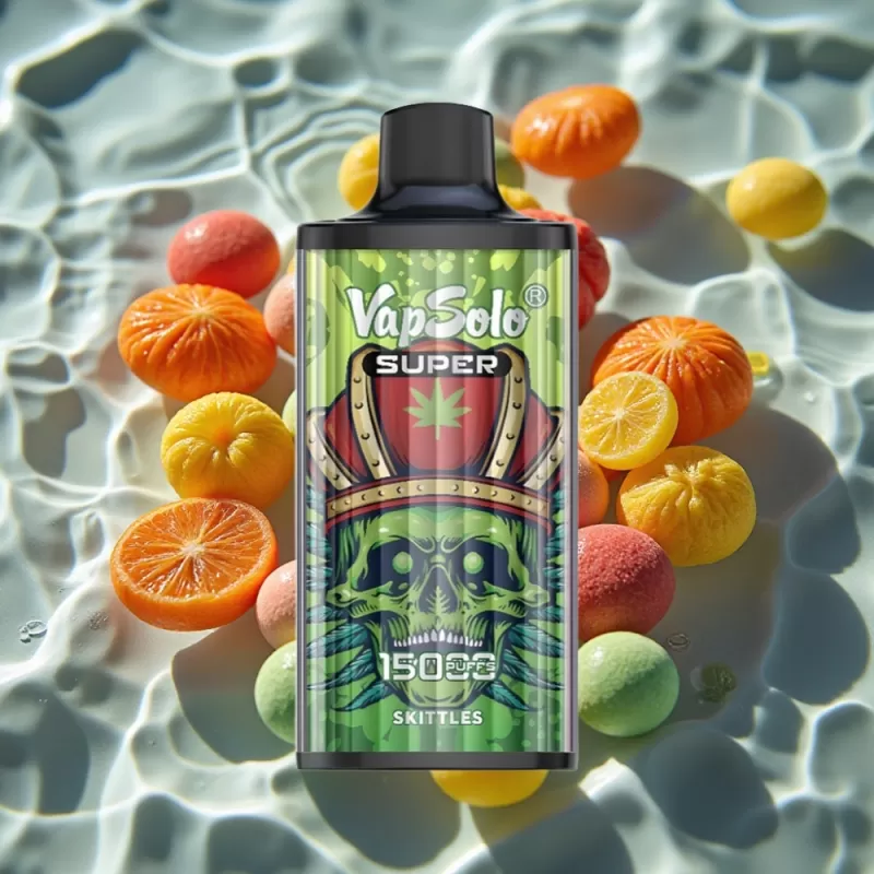 Vapsolo Super 15000 Puffs Skittles Disposable Vape – 40ml E-Liquid, 850mAh Mesh Coil, Type-C - Bangvapeaustralia