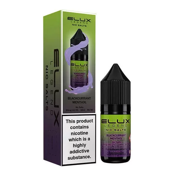 Elux Legend Blackcurrant Menthol Nic Salt E-Liquid - Nicotine Strength#10mg>20mg