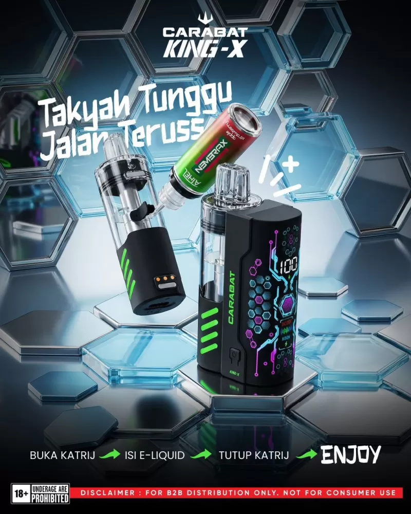 Carabat King-X Starter Kit & 10ml Empty Cartridge - Vapeandgo Com My - Image 2