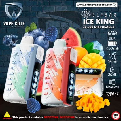 Elf Bar Ice King Disposable Pod Device (30,000 Puffs) - Watermelon Bubblegum / 50 mg