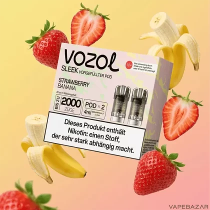 Vozol Sleek Pods – Strawberry Banana