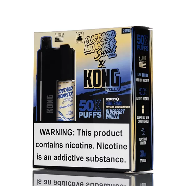 Monster Vape Labs X Kong by Zilla 50K Puffs Disposable - 2.4% 30mL - Strawberry Kiwi Pomegranate Ice - Image 2