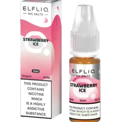 Strawberry Ice Nic Salt E-Liquid - ElfLiq - 10mg - PG 50%