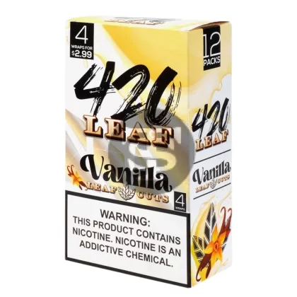 420 Leaf Wraps $2.99 Pre-Priced, 12 packs of 4 Vanilla - Ejuicewarehouse