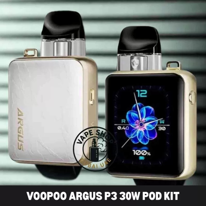 VOOPOO Argus P3 Pod Kit 30W 1500mAh Buy in DUBAI - Black Leather, Black Metal (FC9213)