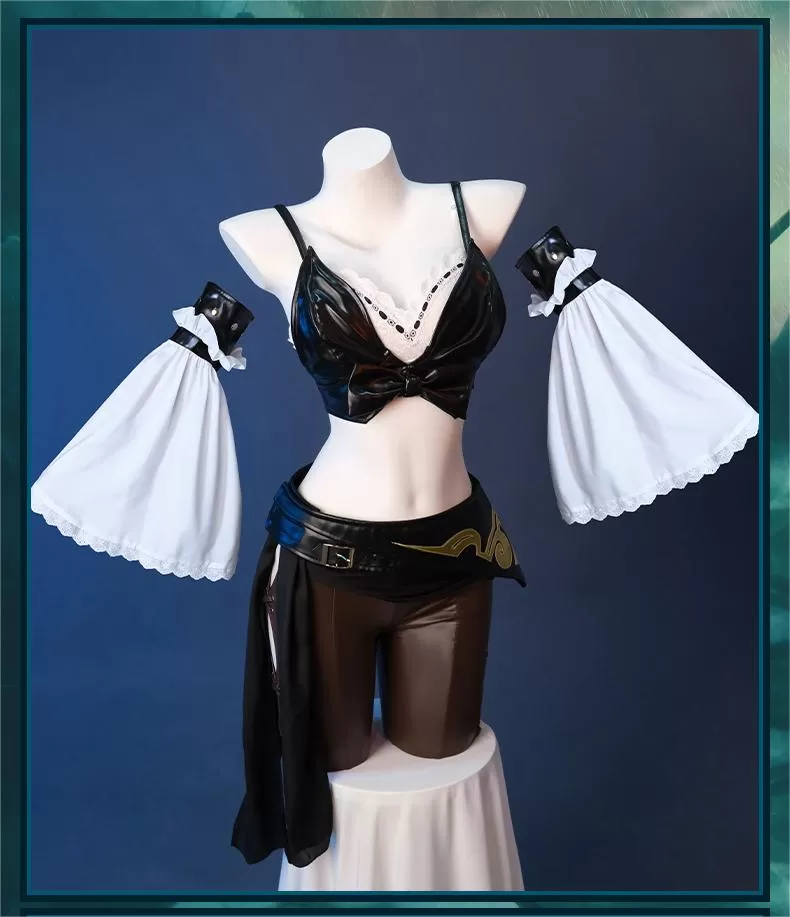 Bounty Hunter Pirate Captain Miss Fortune Cosplay Costume - Red Coat Marksman Outfit (Customization required) - Image 2