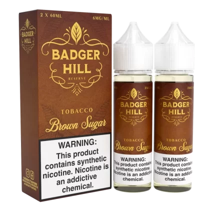 BADGER HILL RESERVE – Brown Sugar – 120ML E-Liquid (Twin 60ML Pack) - 3MG