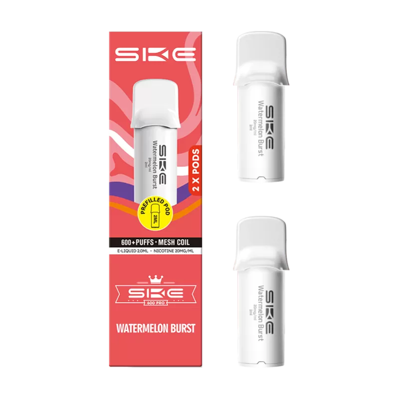 Watermelon Burst SKE 600 Pro Pods - 10mg - Vape Product (8E99AF)