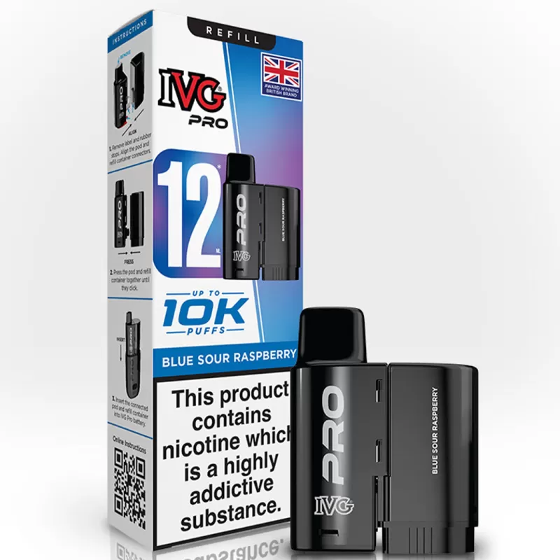 IVG PRO 12 Refill POD 10mg - Blue Sour Raspberry - Image 3