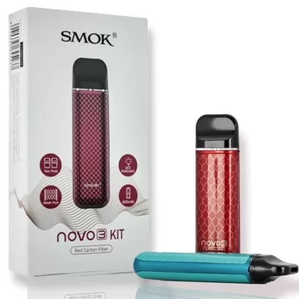 SMOK Novo 3 25W Pod System - 7-Color Carbon Fiber, Black Carbon Fiber