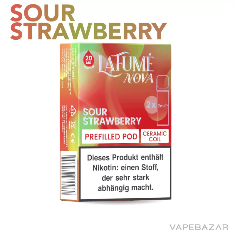 La Fume Nova Pods – Sour Strawberry (2er Pack) - La Fume / Propylenglykol / Aromastoffe / Nikotin / Glycerin - Image 2