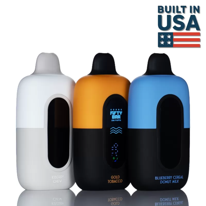 Fifty Bar V2 20K 20,000 Puffs Disposable Vape - 16ML - Gold Tobacco