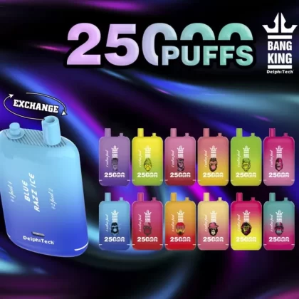 Bang King 25000 Puffs | dual pods 0%-5% strength, 46mL 650mAh bulk disposable vape - Aiviouvapes