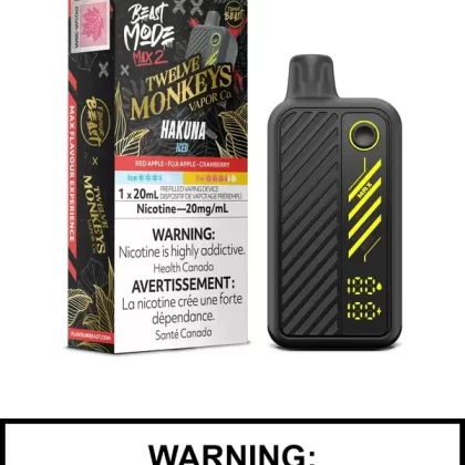 Hakuna Iced Twelve Monkeys Beast Mode Max 2 Disposable Vape