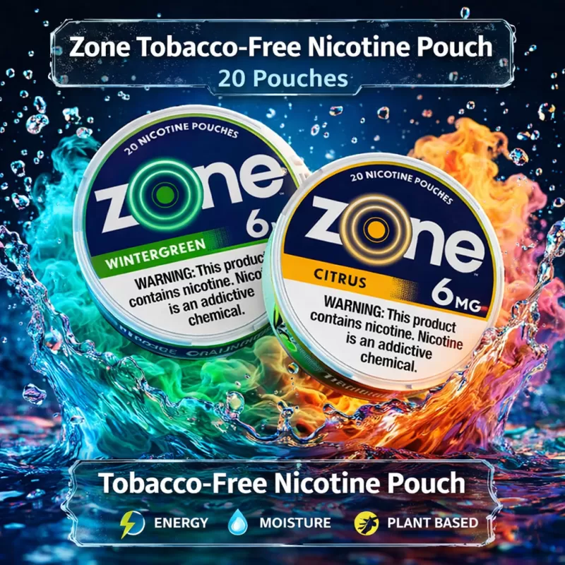 Zone Tobacco-Free Nicotine Pouch 20 Pouches - Citrus