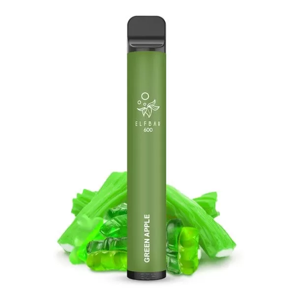 Elf Bar 600 – Green Apple - Elf Bar / Glycerin / Nikotin-Benzoat / Aromen / Propylenglykol / 20mg/ml