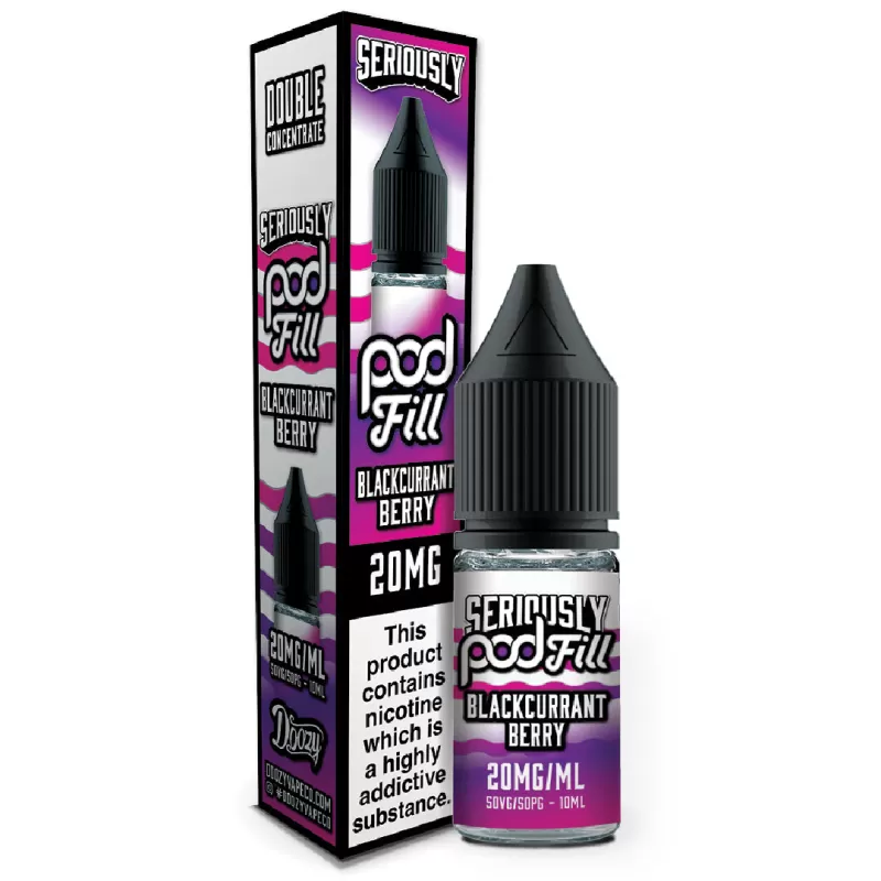 Doozy Vape Seriously Pod Fill Salt 10ml 10mg - Blueberry Pomegranate - Image 2