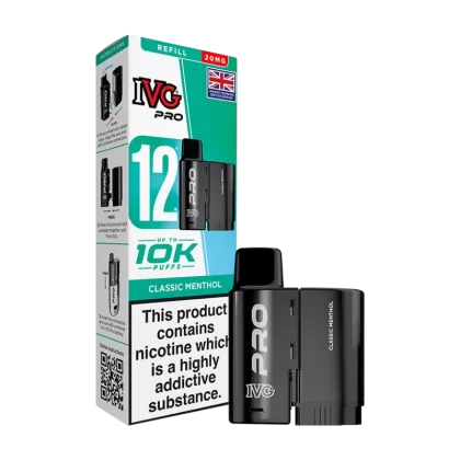 Classic Menthol IVG Pro 12 Refill Pack - 0mg