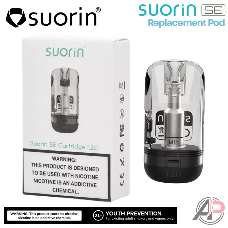 Suorin SE Replacement Pod - SE 0.8ohm 2mL Replacement Pod - 1 Pack, SE 1.2ohm2mL Replacement Pod - 1 Pack - Image 2