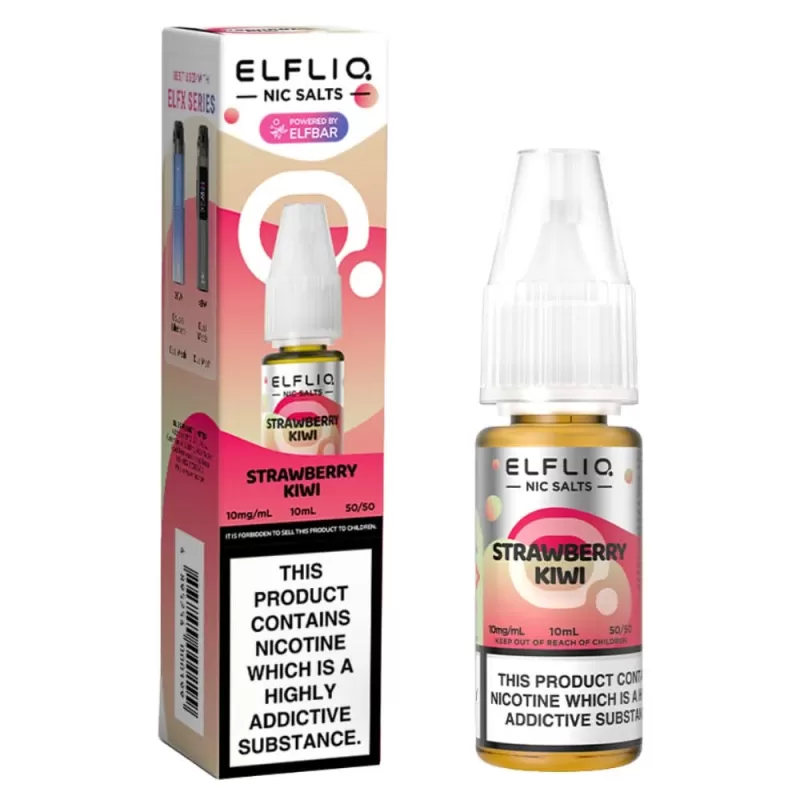 Strawberry Kiwi Nic Salt E-Liquid by Elf Bar Elfliq (10ml) - 10mg