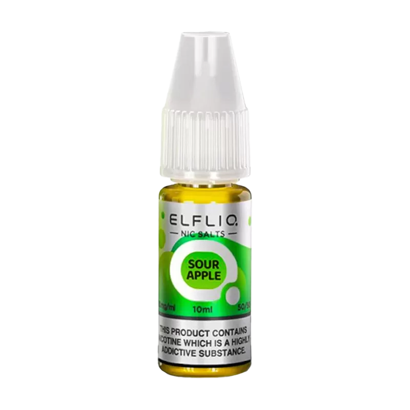Sour Apple Elfliq Nic Salt by Elfbar - 10ml - Vape Product, Vape Product (F4EF1C)