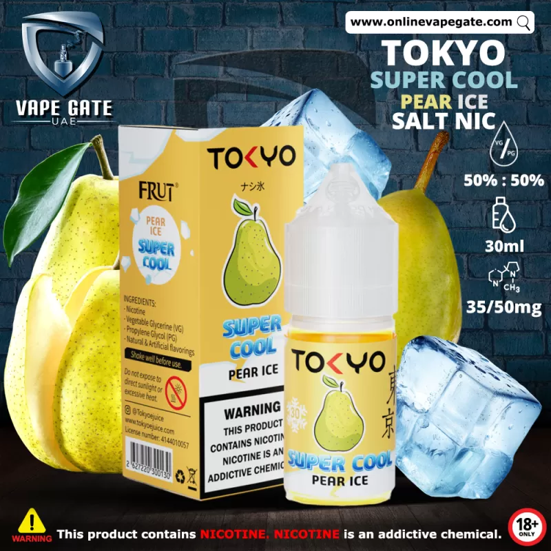 Tokyo Super Cool Pear Ice Saltnic 30ml - 35 mg - 30 ml