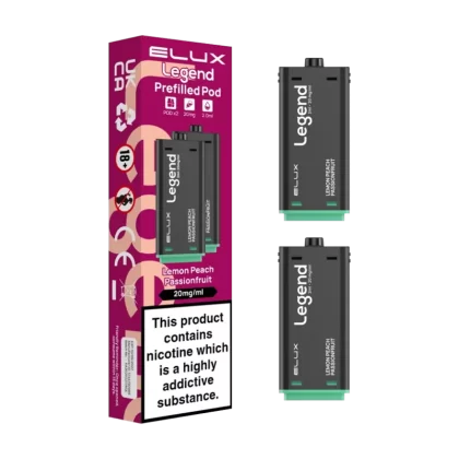 Lemon Peach Passionfruit Elux Legend 1500 Pods - Vapeshop Co