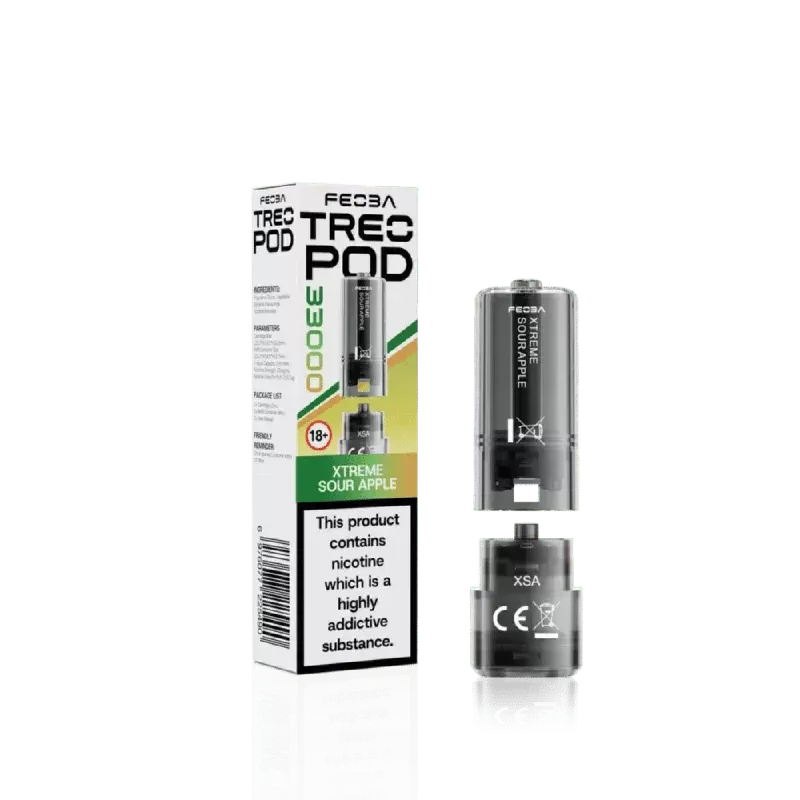 Feoba Treo 33000 Prefilled Pod - Nicotine Strength#20mg~Flavour#Blueberry Sour Raspberry>Pineapple Lemon Burst>Watermelon Ice>Blue Razz Cherry>Blue Slush>Caribbean Crush>Fizzy Cherry>Grape I (49B9EA)