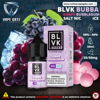 GRAPE BUBBLEGUM ICE - BLVK BUBBA SALTS - 30ML - 35 mg / 30 ml