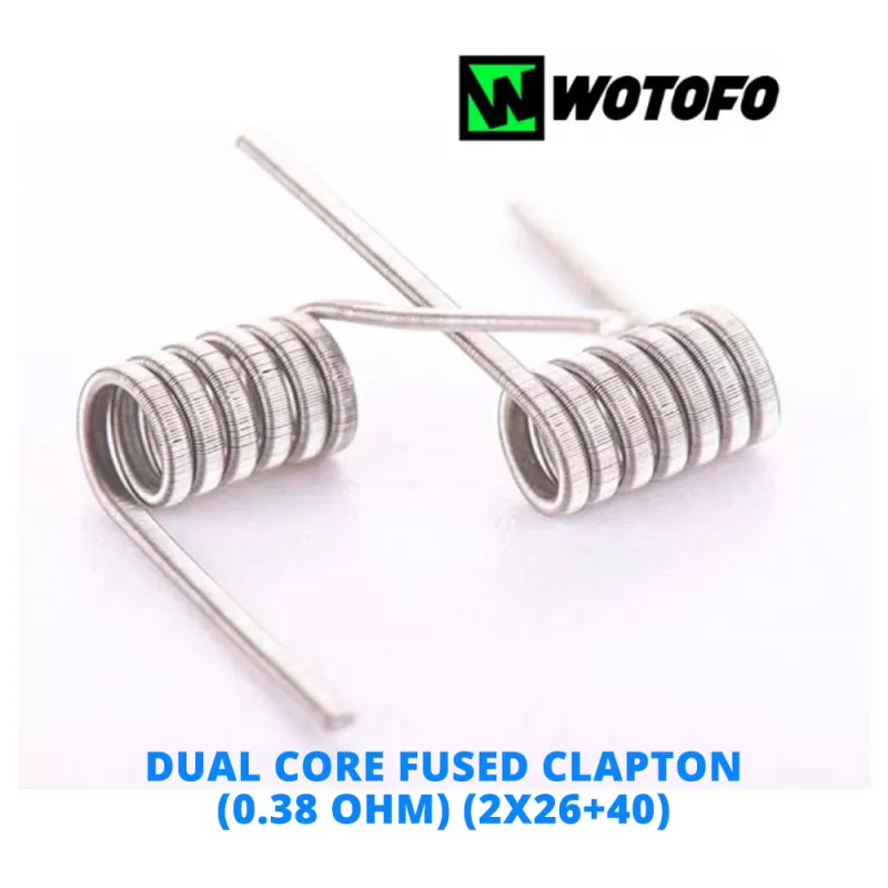 Wotofo Fused Clapton Prebuilt Wires - Pair of Ni80 Alien Prebuilt Coil (0.30 ohm) (3x28+36G)