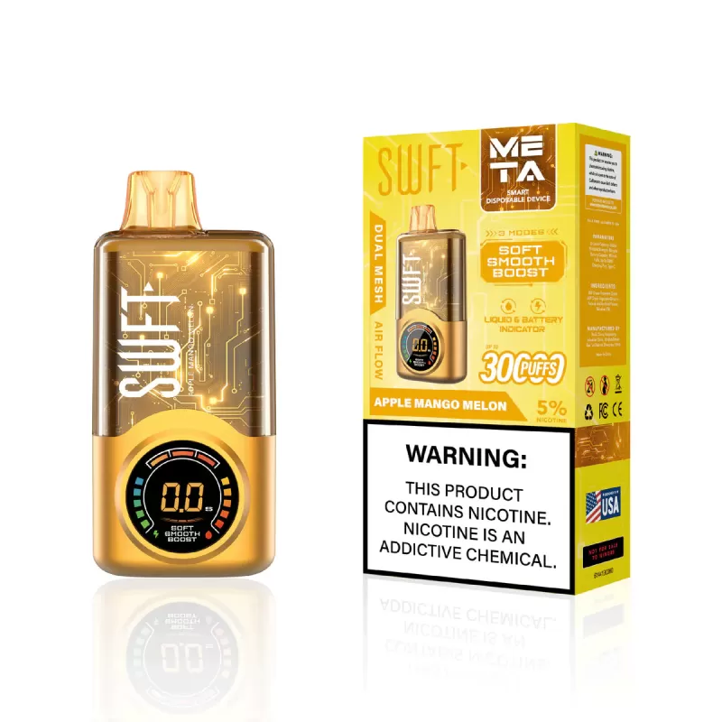 SWFT Meta 30K Rechargeable Disposable Device - 30000 Puffs - Strawmelon Ice - Image 2