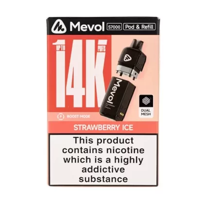 Strawberry Ice S7000 Prefilled Pod + Refill by Mevol