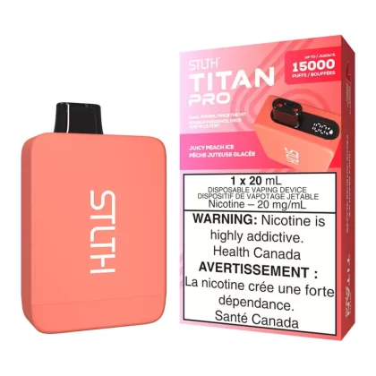 STLTH Titan Pro Disposable Vape Device - Juicy Peach Ice - 20mg/ml