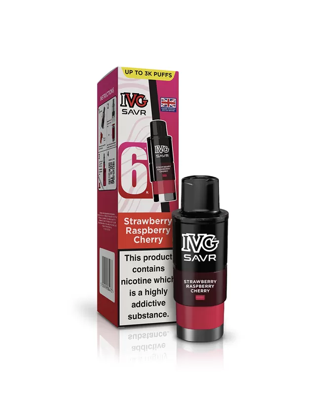 Strawberry Raspberry Cherry IVG SAVR Refill Pack - 20mg (2%)