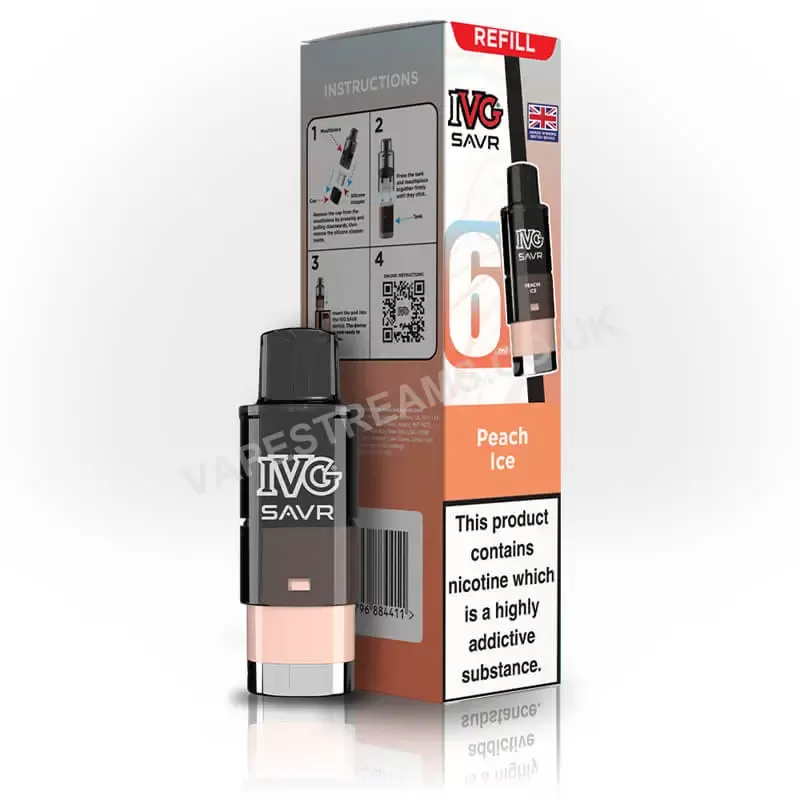 IVG SAVR Peach Ice Prefilled Pod - Vapestreams Co