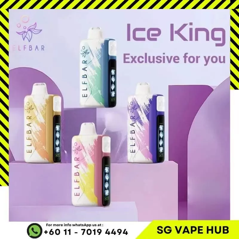 ELFBAR ICE KING 30,000 Puffs - Blueberry Raspberry Watermelon - Image 2