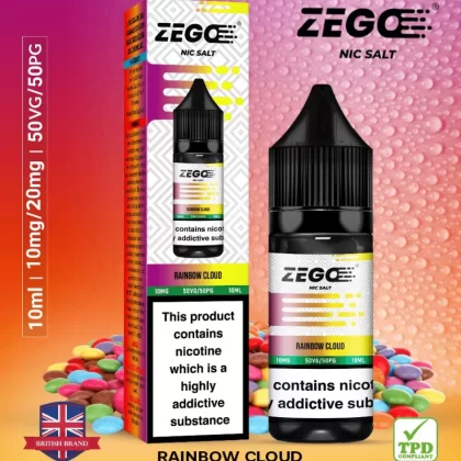 Zego Rainbow Cloud Nic Salt Vape Juice - 10 Pack