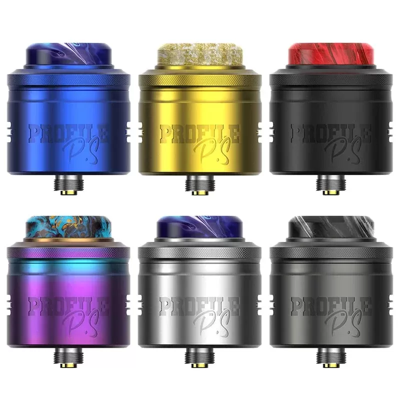 Wotofo Profile PS Dual Mesh RDA Atomizer - Color#Black>Blue>SS>Gunmetal>Rainbow>Gold