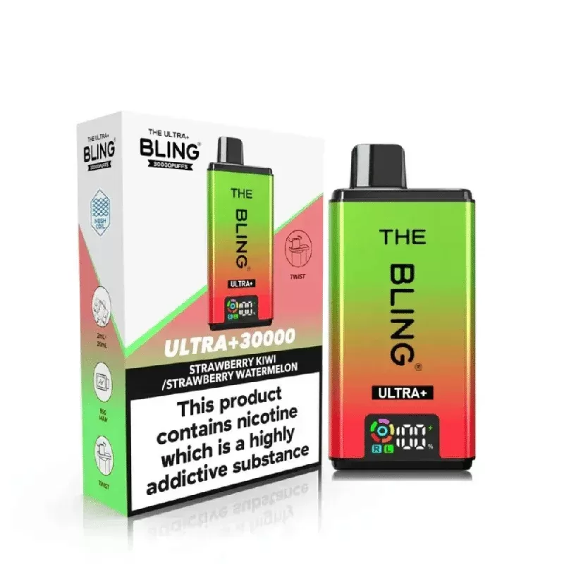 The Bling Ultra Plus 30K Vape Kit Strawberry Kiwi / Strawberry Watermelon - Nicotine Strength#20mg (8DD812)