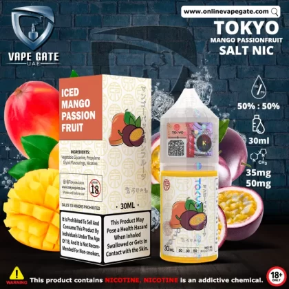 Tokyo Iced Mango Passionfruit Saltnic 30ml - 30 mg / 30 ml