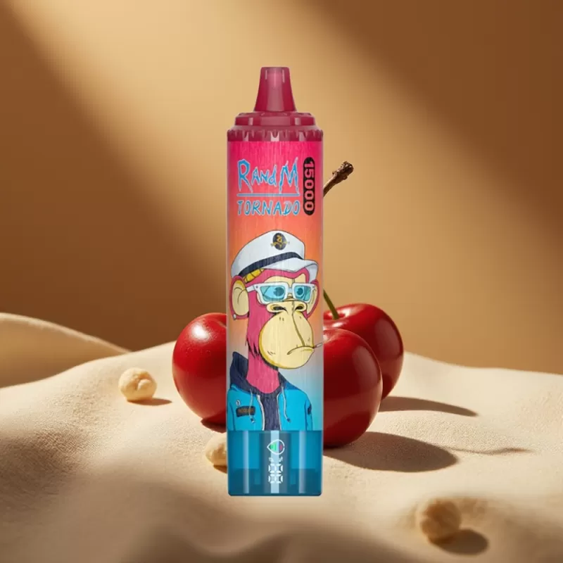 RandM Fumot Tornado 15000 Puffs Mesh LCD Type-C Disposable Vape Cherry