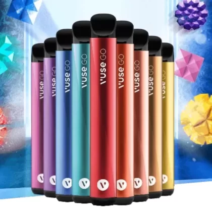 VUSE GO DISPOSABLE 1000 PUFFS - FLAVOR#STRAWBERRY KIWI>FRESH APPLE>BLUE RASPBERRY>BANANA ICE>WATERMELON ICE>PEPPERMINT ICE