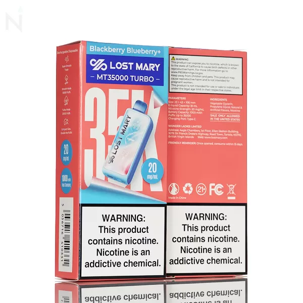 Lost Mary MT35K Turbo 2% Nicotine Disposable Vape - 18mL - White Gami+ - Image 3