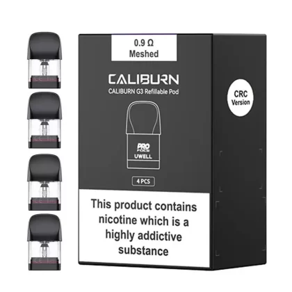 Uwell Caliburn G3 Replacement Pods - 1.2 Ohm Mesh - Four Pack