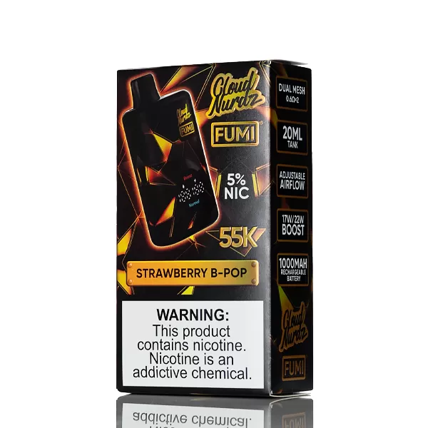 FUMI X Cloud Nurdz 55K 55000 Puffs Disposable Vape - 20mL - Crispy Apple - Image 3