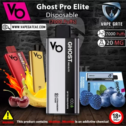 Vapes Bar - Ghost Pro Elite Disposable Vape Device (7000 Puffs) - 20 mg / Hubba Bubba
