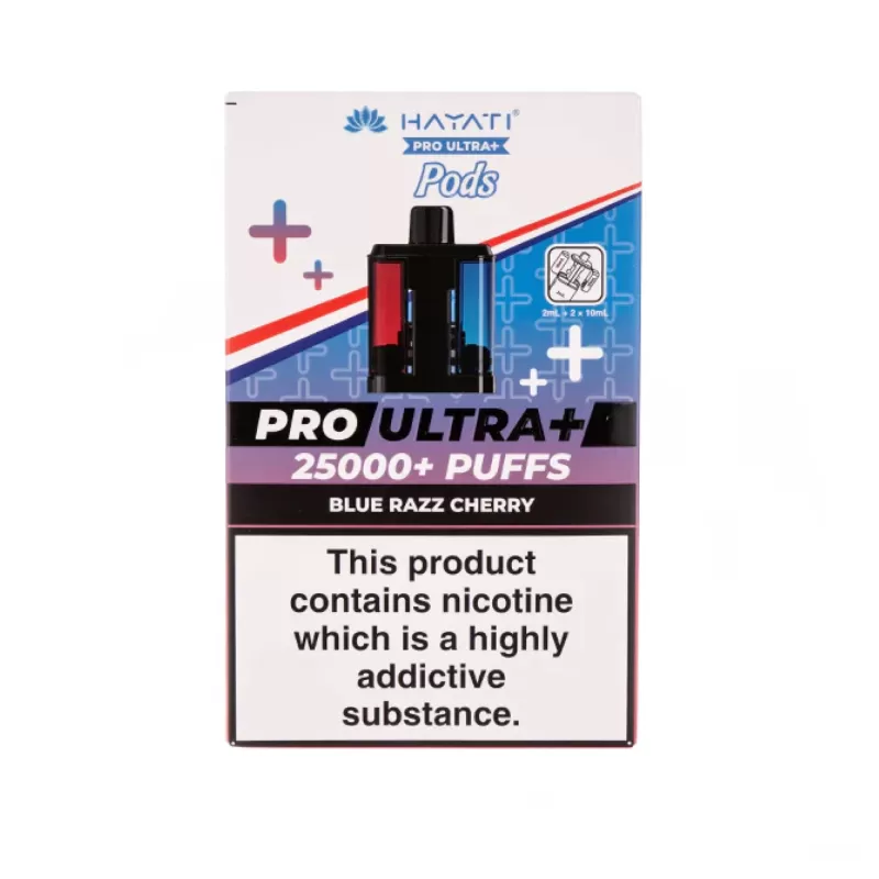 Hayati 25k Pro Ultra Plus Replacement Pods – Blue Razz Cherry