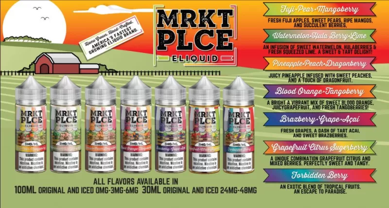 MRKT PLCE E-Liquid 100ml - Pineapple Peach Dragonfruit / 6mg - Vapeciga - Image 3